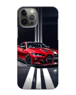 Чохол для iPhone 12 Pro з картинкою «Червона BMW на дорозі»