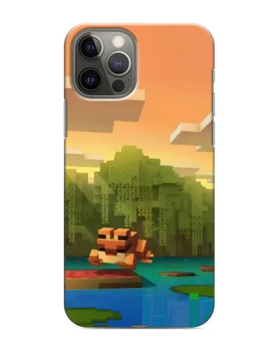 Чохол для iPhone 12 Pro з картинкою «Майнкрафт захід сонця»