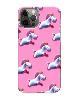 Чохол для iPhone 12 Pro з картинкою «Єдинороги на рожевому»