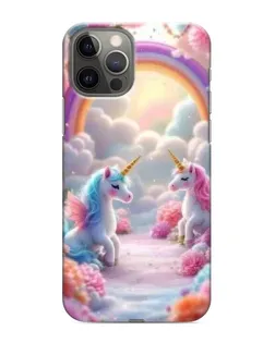 Чохол для iPhone 12 Pro з картинкою «Веселка і єдинороги» Чохол для iPhone 12 Pro з картинкою «Веселка і єдинороги»