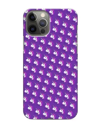 Чохол для iPhone 12 Pro з картинкою «Єдинороги на фіолетовому»