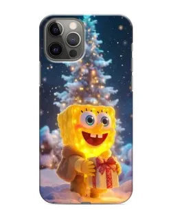 Чохол для iPhone 12 Pro з картинкою «Різдвяний Спанч Боб»