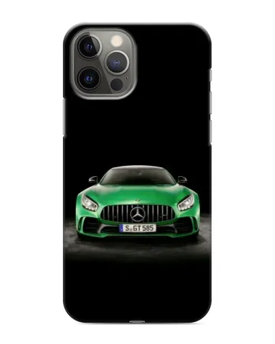 Чохол для iPhone 12 Pro з картинкою «Mercedes — неоновий лого»