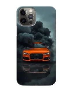 Чохол для iPhone 12 Pro з картинкою «Audi у хмарах диму»