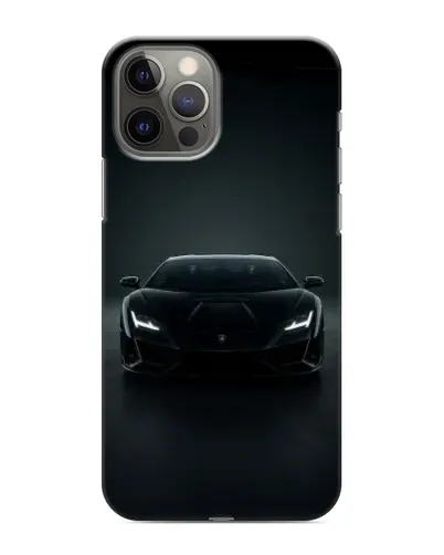 Чохол для iPhone 12 Pro з картинкою «Чорний Lamborghini Aventador»