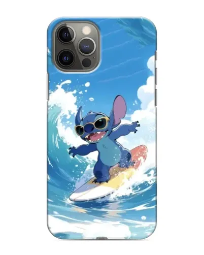 Чехол для iPhone 12 Pro с картинкой «Стич на волне»