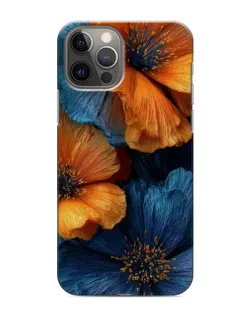 Чохол для iPhone 12 Pro з картинкою «Яскрава синьо-помаранчева флора» Чохол для iPhone 12 Pro з картинкою «Яскрава синьо-помаранчева флора»