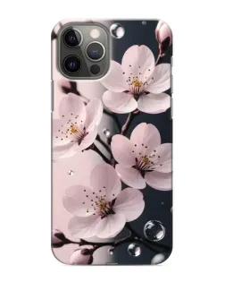 Чохол для iPhone 12 Pro з картинкою «Ніжня сакура та краплі» Чохол для iPhone 12 Pro з картинкою «Ніжня сакура та краплі»