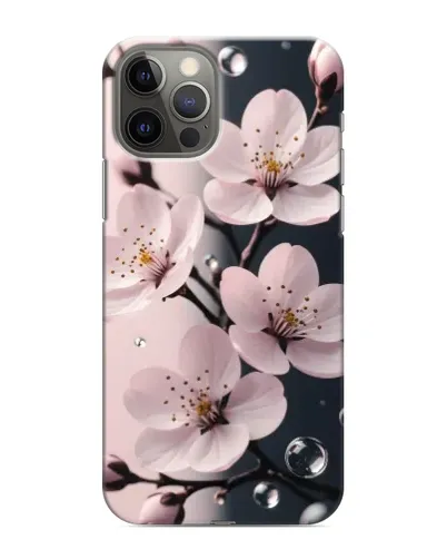 Чохол для iPhone 12 Pro з картинкою «Ніжня сакура та краплі» Чохол для iPhone 12 Pro з картинкою «Ніжня сакура та краплі»