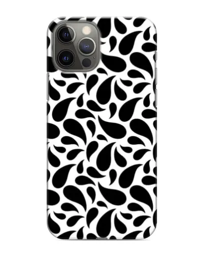 Чехол для iPhone 12 Pro с картинкой «Контрастные черные капли»