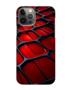 Чехол для iPhone 12 Pro с картинкой «Красная глянцевая сетка»