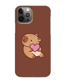 Чохол для iPhone 12 Pro з картинкою «Капібара з серцем»
