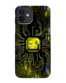 Чохол для iPhone 12 з картинкою «Nike — золота іскра»