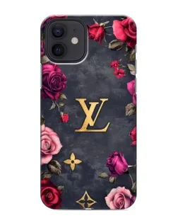 Чохол для iPhone 12 з картинкою «Квітковий Louis Vuitton»