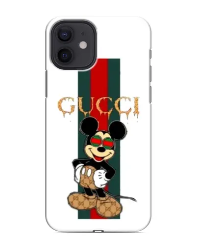 Чохол для iPhone 12 з картинкою «Міккі Маус Gucci — смуги»