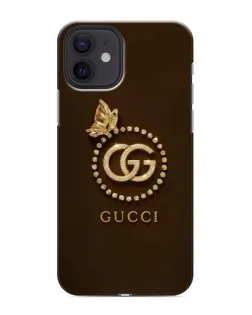 Чохол для iPhone 12 з картинкою «Gucci — золотий метелик»