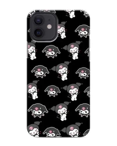 Чохол для iPhone 12 з картинкою «Чорний паттерн Kuromi» Чохол для iPhone 12 з картинкою «Чорний паттерн Kuromi»