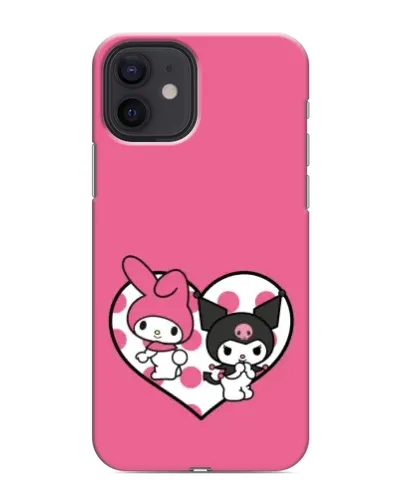 Чохол для iPhone 12 з картинкою «Kuromi та My Melody» Чохол для iPhone 12 з картинкою «Kuromi та My Melody»