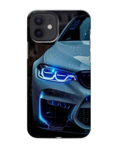 Чохол для iPhone 12 з картинкою «Погляд BMW з синіми фарами»