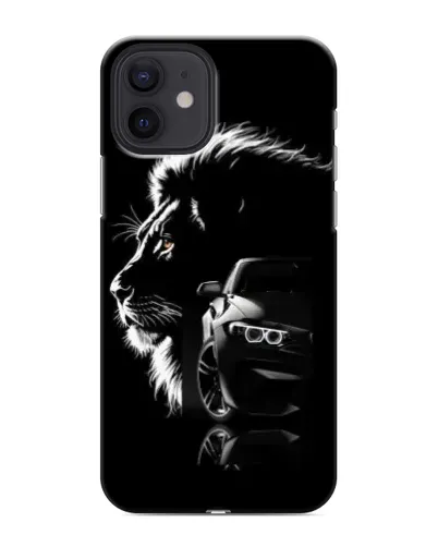 Чохол для iPhone 12 з картинкою «BMW та лев»