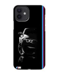 Чохол для iPhone 12 з картинкою «Силует BMW в темряві»