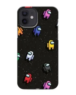 Чохол для iPhone 12 з картинкою «Космічний патерн Among Us»