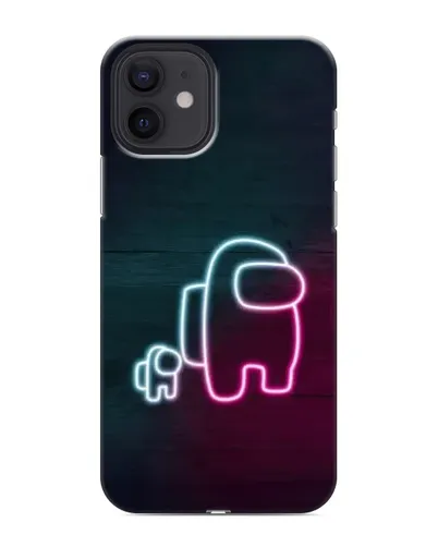 Чохол для iPhone 12 з картинкою «Among Us неон-арт»