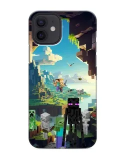 Чехол для iPhone 12 с картинкой «Эндермен в лесу»