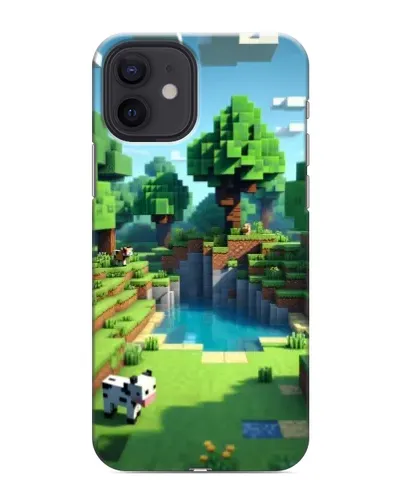 Чехол для iPhone 12 с картинкой «Minecraft летний день»