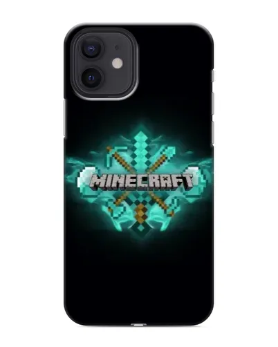 Чехол для iPhone 12 с картинкой «Minecraft Diamond лого»