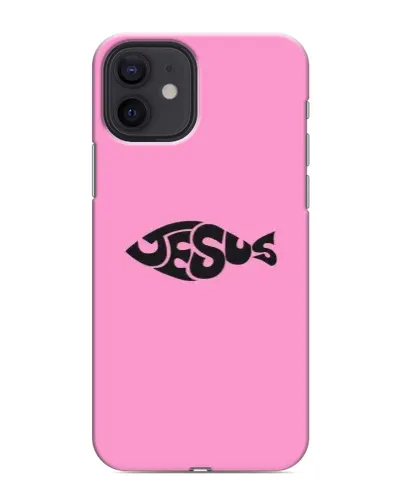 Чохол для iPhone 12 з картинкою «Рожевий символ Jesus»