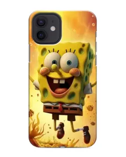 Чохол для iPhone 12 з картинкою «Губка Боб стрибає»