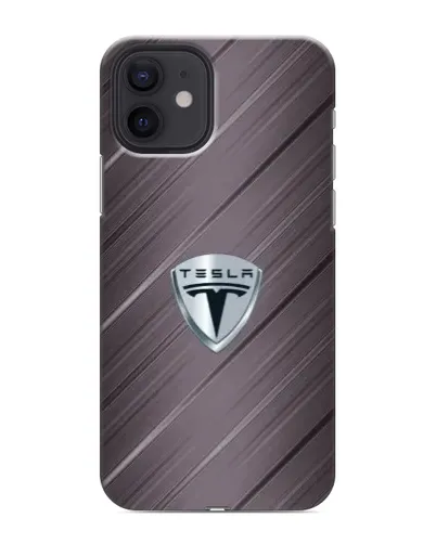Чохол для iPhone 12 з картинкою «Металева текстура Tesla»