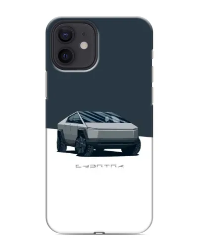 Чохол для iPhone 12 з картинкою «Сріблястий Cybertruck Tesla»