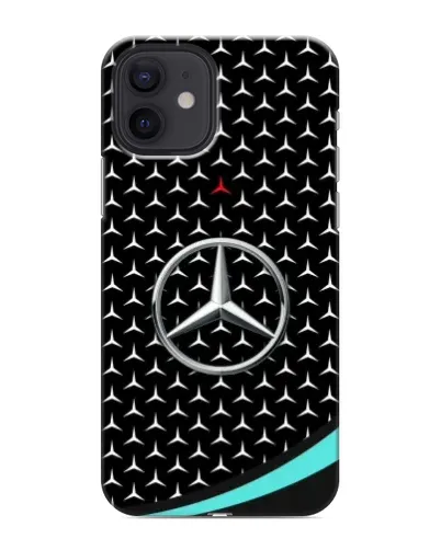 Чохол для iPhone 12 з картинкою «Mercedes — бірюзовий акцент»