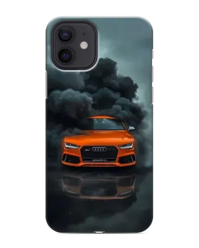 Чохол для iPhone 12 з картинкою «Audi у хмарах диму»