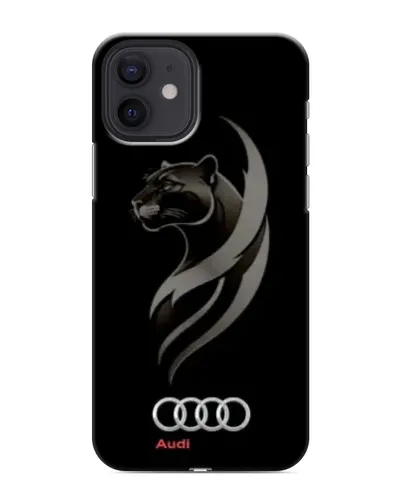 Чохол для iPhone 12 з картинкою «Графіка — пантера та Audi»