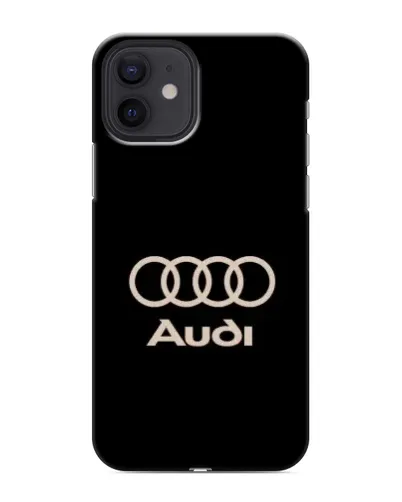 Чохол для iPhone 12 з картинкою «Audi — золотий логотип»