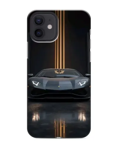 Чохол для iPhone 12 з картинкою «Lamborghini золоті лінії»
