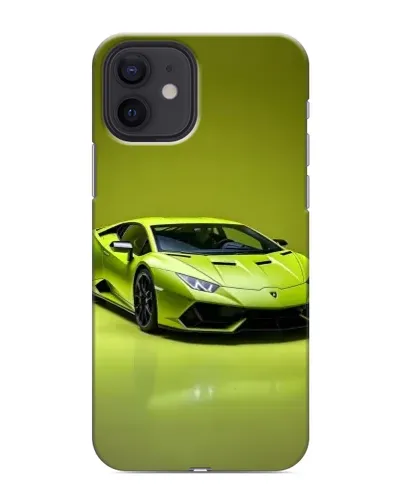 Чохол для iPhone 12 з картинкою «Салатовий Lamborghini Huracan»