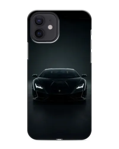Чохол для iPhone 12 з картинкою «Чорний Lamborghini Aventador»