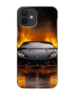 Чохол для iPhone 12 з картинкою «Lamborghini у вогні»