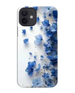 Чохол для iPhone 12 з картинкою «Блакитний квітковий каскад»