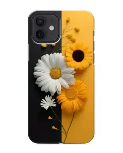 Чохол для iPhone 12 з картинкою «Соняшник та ромашка»