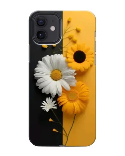 Чохол для iPhone 12 з картинкою «Соняшник та ромашка»