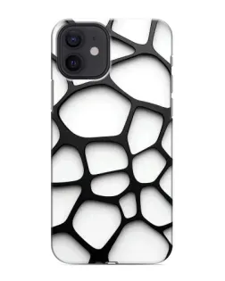 Чохол для iPhone 12 з картинкою «Біла об'ємна сітка»