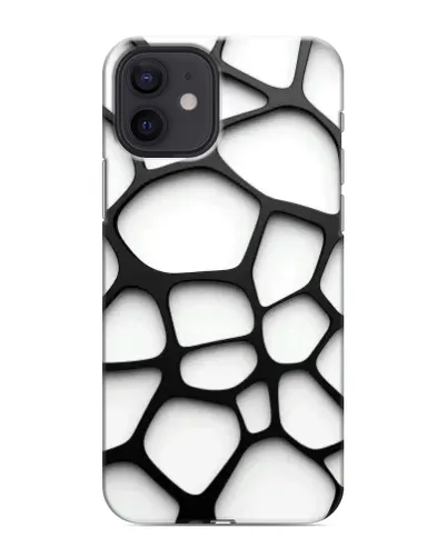 Чохол для iPhone 12 з картинкою «Біла об'ємна сітка»
