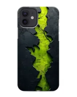 Чохол для iPhone 12 з картинкою «Салатовий розлом скелі»