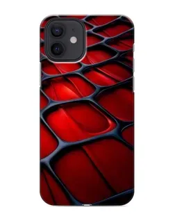 Чохол для iPhone 12 з картинкою «Червона глянцева сітка»