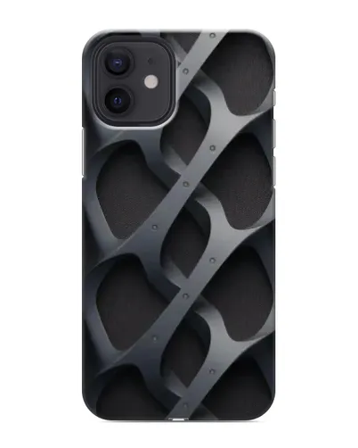 Чохол для iPhone 12 з картинкою «Об'ємне сіре плетіння»